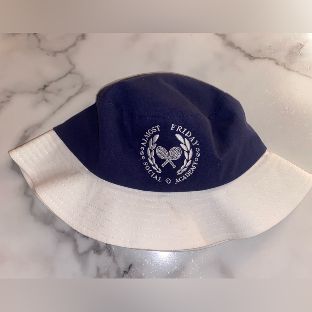 Almost Fridays Bucket Hat blue & white